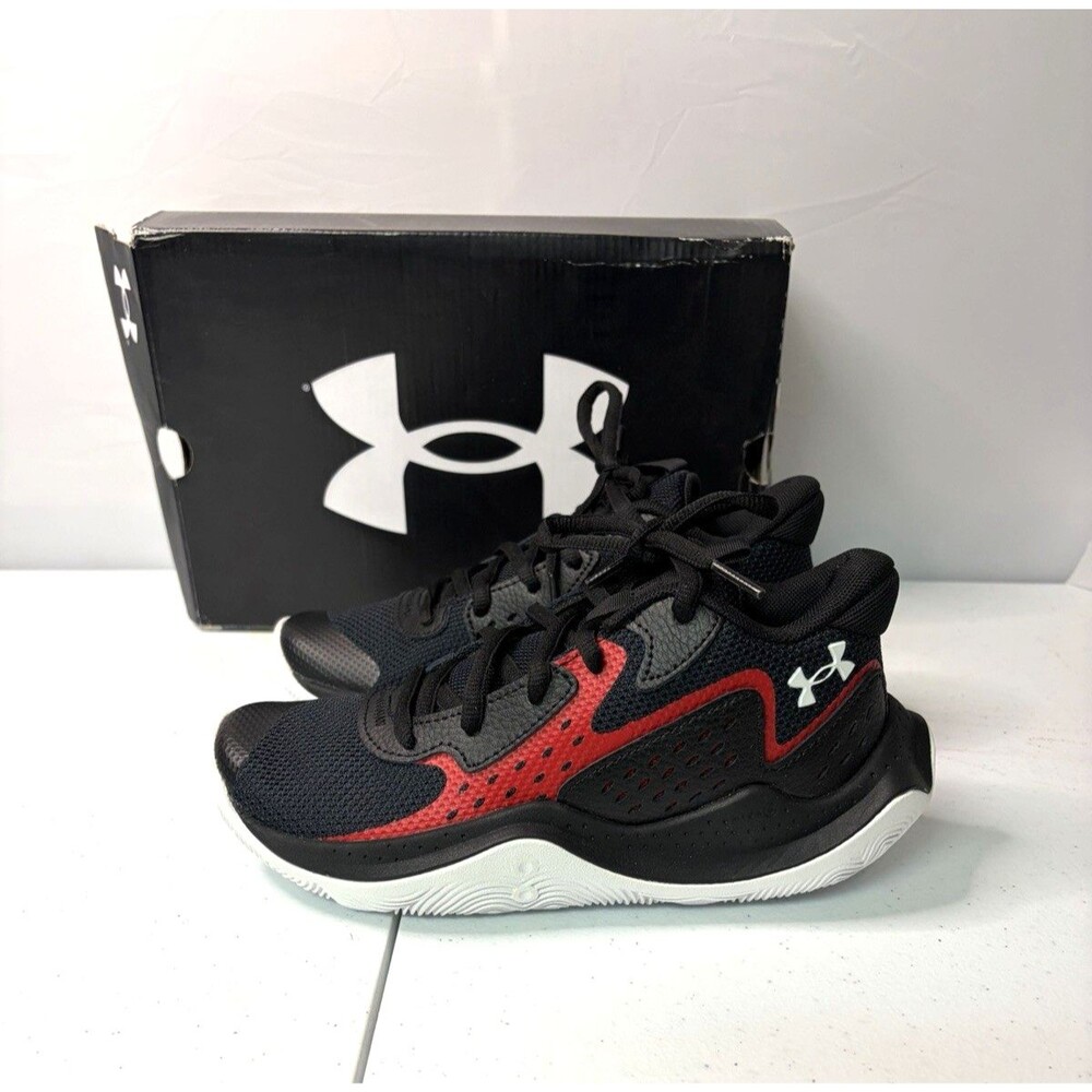 Under Armour Jet 23 Basketball Shoes Size 4 Youth 3026635-001 Black Red Unisex